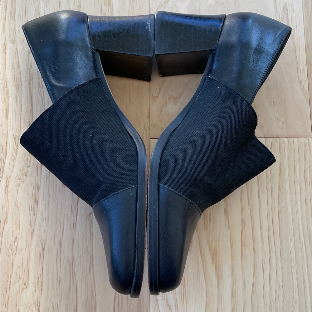 Calico Castcall Y2K Black Leather/Stretch Slip On Heel Women's Shoe Size 7.5 EUC